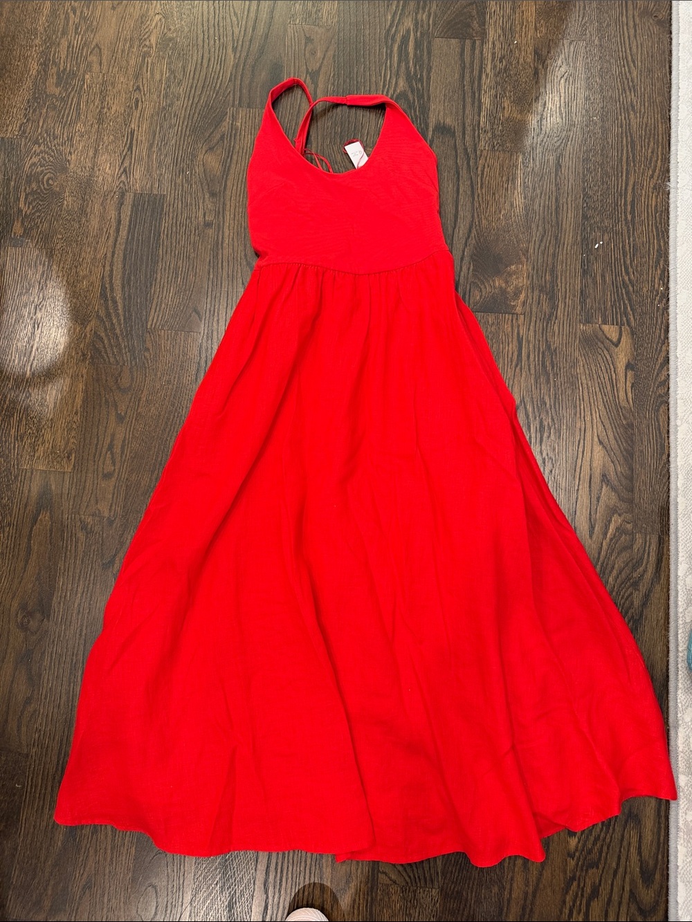 J. Crew Red Halter Maxi Dress